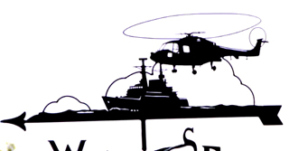 Lynx with Frigate weather vane